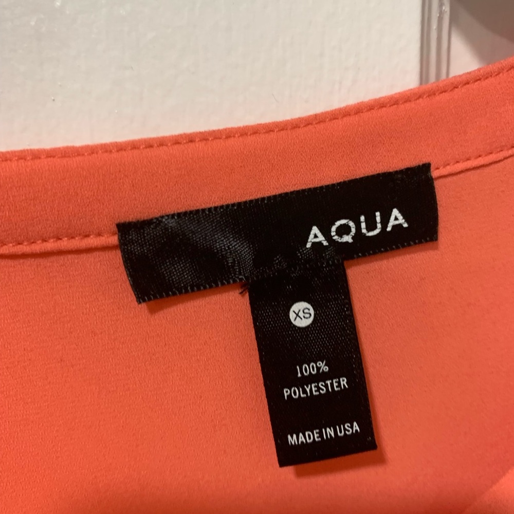 Aqua Orange Button Down Blouse - image 4